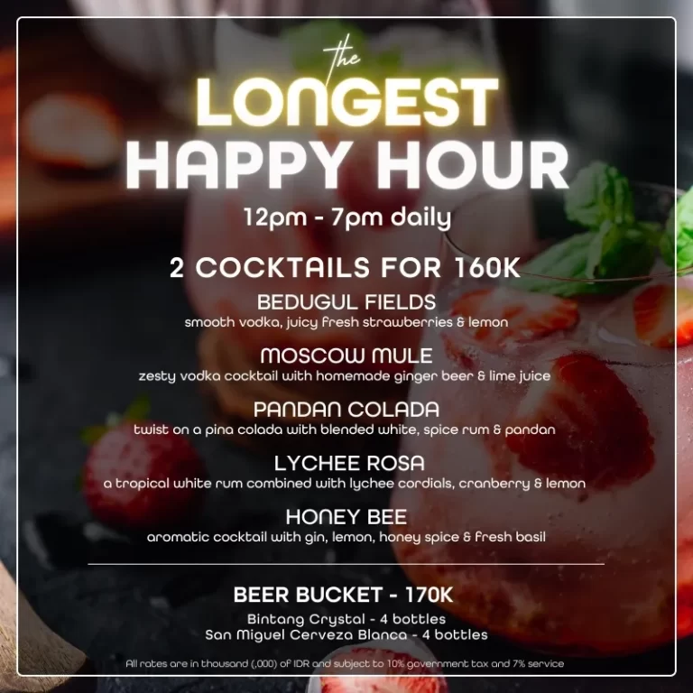 Longest Happy Hour in Ubud, Bali