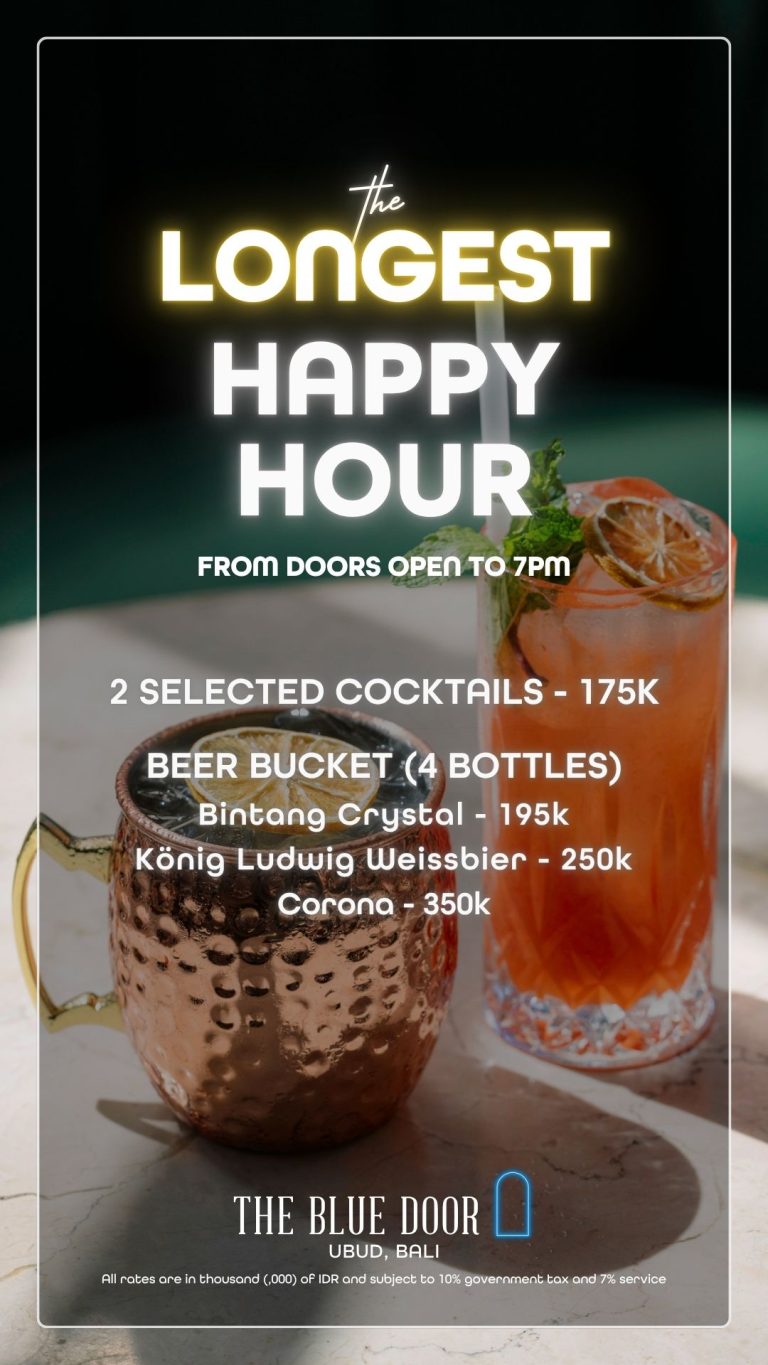 LONGEST HAPPY HOUR IN BALI